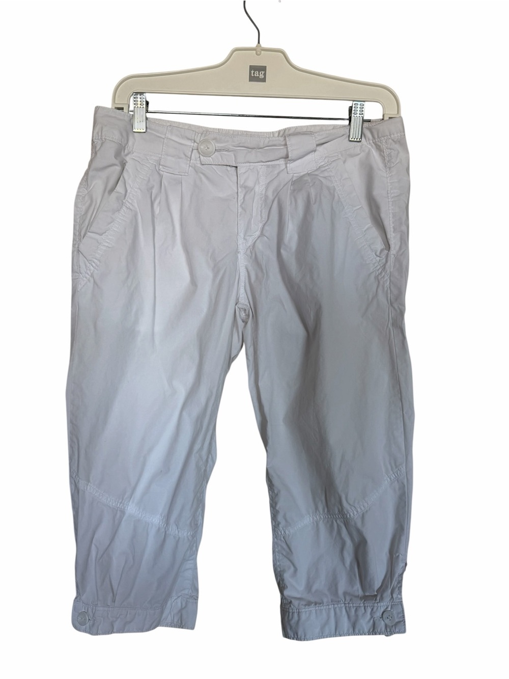 Jacob Connexion White Cotton Cropped Capri Pants Size 9/10